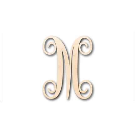 Unfinished Wood Monogram M Shape - Craft - up to 46" DIY