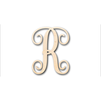 Unfinished Wood Monogram R Shape - Craft - up to 46" DIY