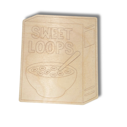 Unfinished Wood Etched Sweet Loops Shape | Paint By Line Crafts | up to 30" DIY