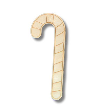 Unfinished Wood Etched Candy Cane Shape | Paint By Line Crafts | up to 30" DIY