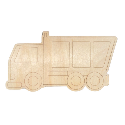 Unfinished Wood Etched Dump Truck Shape | Paint By Line Crafts | up to 30" DIY