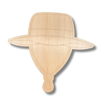 Unfinished Wood Etched Safari Hat Shape | Paint By Line Crafts | up to 30" DIY