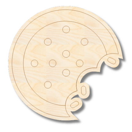 Unfinished Wood Etched Sugar Cookie Shape | Paint By Line Crafts | up to 30" DIY