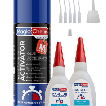 CA Glue with Activator (2 x 0.8 oz + 6.7 fl oz)
