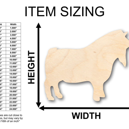 Unfinished Wood Bearded Pygmy Goat Shape - Craft - up to 46" DIY