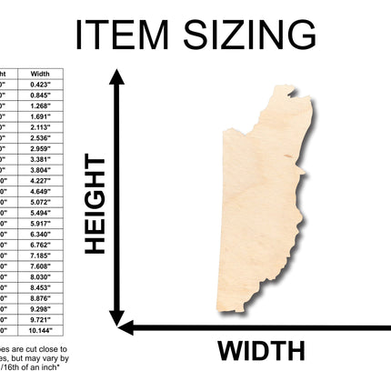 Unfinished Wood Belize Shape - Country - Craft - up to 46" DIY