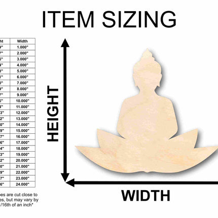 Unfinished Wood Buddha Silhouette - Craft- up to 46" DIY