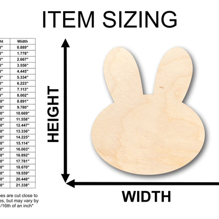 Unfinished Wood Cute Bunny Shape - Craft - up to 46" DIY