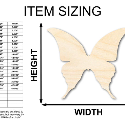 Unfinished Wood Butterfly Shape - Wildlife Craft - up to 46" DIY