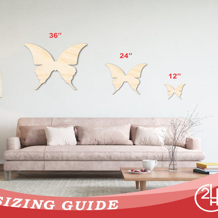 Unfinished Wood Butterfly Shape - Wildlife Craft - up to 46" DIY