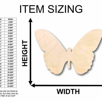 Unfinished Wood Butterfly Silhouette - Craft- up to 46" DIY