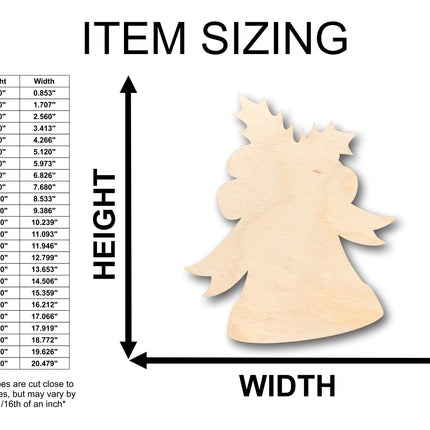 Unfinished Wood Jingle Bell Shape - Christmas - Craft - up to 46" DIY