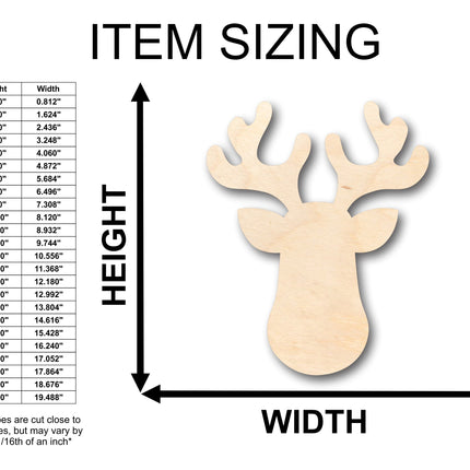 Unfinished Wood Cute Reindeer Shape - Christmas - Craft - up to 46" DIY