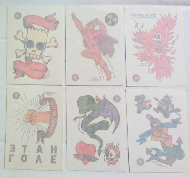 Simpsons Trading Card Set - Tattoos