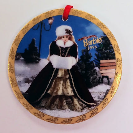 Barbie Holiday Ornament - Happy Holidays 1996