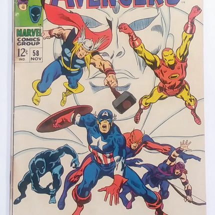 Avengers #058, Marvel Comics (November 1968, GD/VG)