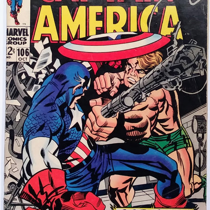 Captain America #106, Marvel Comics (October 1968, VG)