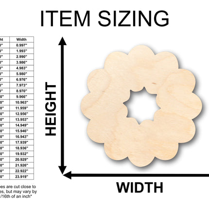 Unfinished Wood Cute Wreath Shape - Christmas - Craft - up to 46" DIY