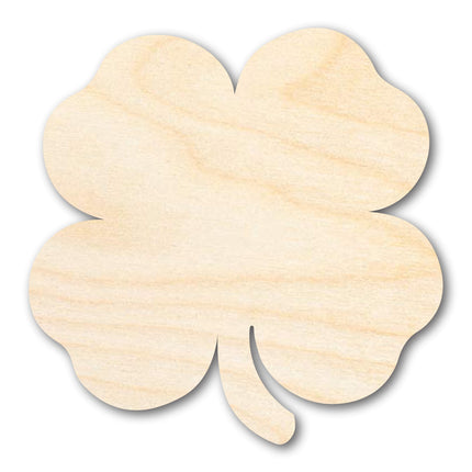 Unfinished Wood Cute Four Leaf Clover Shape - Craft - up to 46" DIY