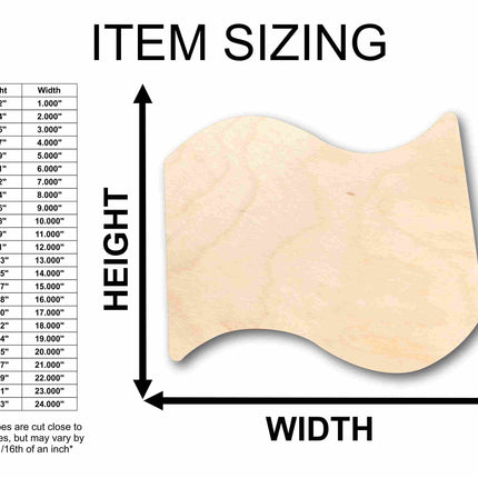 Unfinished Wood Cute Flag Silhouette - Craft- up to 46" DIY