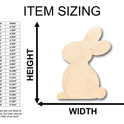 Unfinished Wood Easter Bunny Shape - Craft - up to 46" DIY