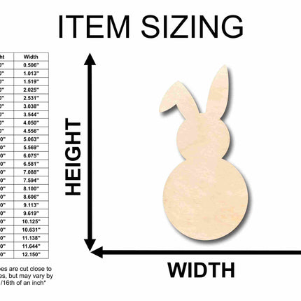 Unfinished Wood Easter Bunny Silhouette - Craft- up to 46" DIY