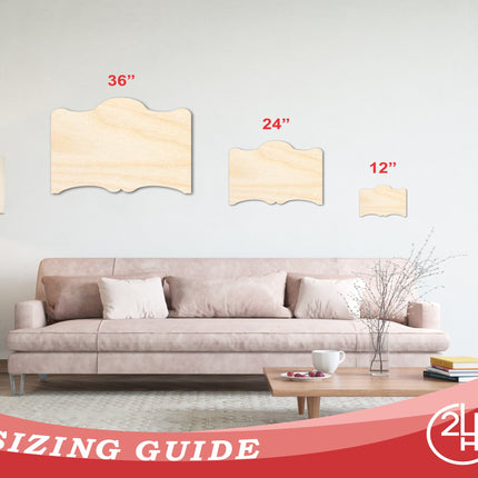 Unfinished Wood Sign Board Silhouette - Craft - up to 46" DIY