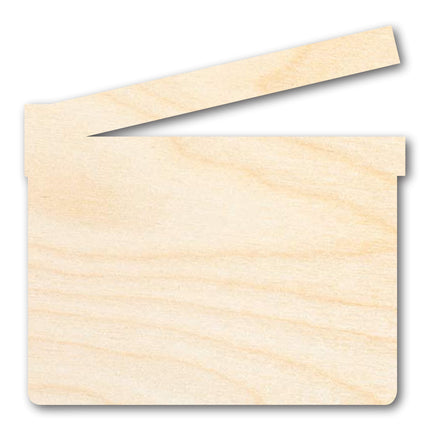 Unfinished Wood Directors Clapboard Silhouette - Film Craft - up to 46" DIY