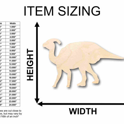 Unfinished Wood Hadrosaurid Duck Bill Dinosaur Silhouette - Craft- up to 46" DIY