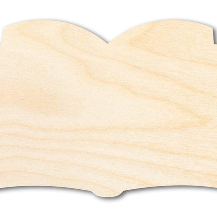 Unfinished Wood Open Book Silhouette - Craft - up to 46" DIY