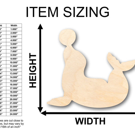 Unfinished Wood Seal Shape - Craft - up to 46" DIY