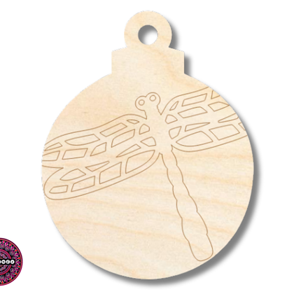 Unfinished Wood Etched Dragonfly Ornament Shape | JGrondz | Paint By Line Crafts | up to 30" DIY