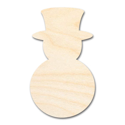 Unfinished Wood Tophat Snowman Shape - Craft - up to 46" DIY