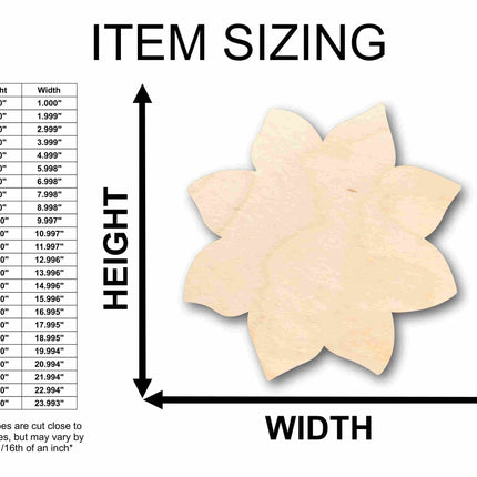 Unfinished Wood Sunflower Petals Silhouette - Craft- up to 46" DIY