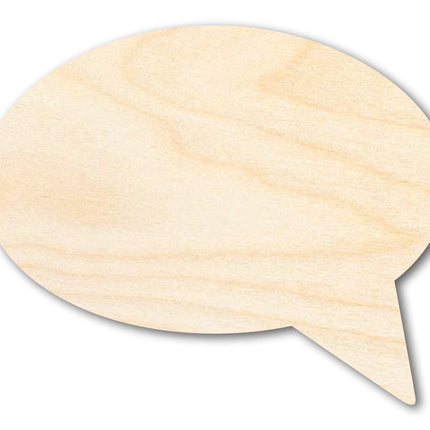 Unfinished Wood Speech Bubble Shape | Craft Cutout | up to 46" DIY
