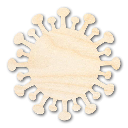 Unfinished Wood Virus Shape | Germ Craft Cutout | up to 46" DIY