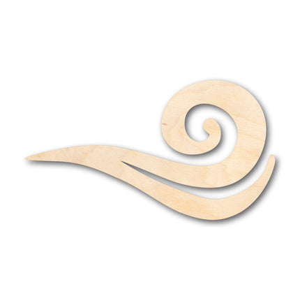 Unfinished Wood Wind Air Element Shape - Craft - up to 46" DIY