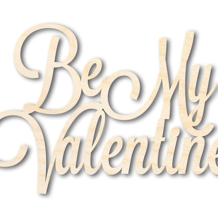 Unfinished Wood Be My Valentine Shape - Word Craft - up to 46"