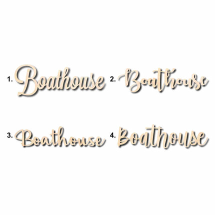 Boathouse Sign Unfinished Wood Cutout Home Decor DIY