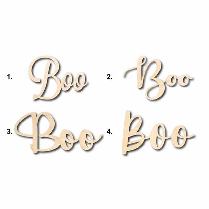 Boo Sign Unfinished Wood Cutout Home Decor DIY