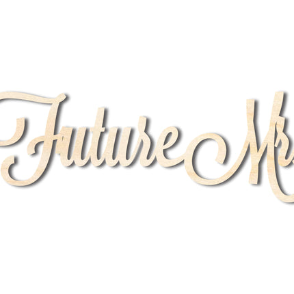 Unfinished Wood Future Mrs Shape - DIY Wedding Craft - up to 46"
