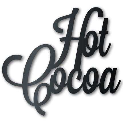 Metal Hot Cocoa Wall Art - Metal Word Craft - 14 Color Options