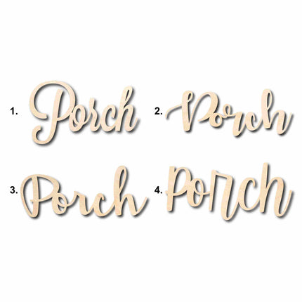 Porch Sign Unfinished Wood Cutout Home Decor DIY