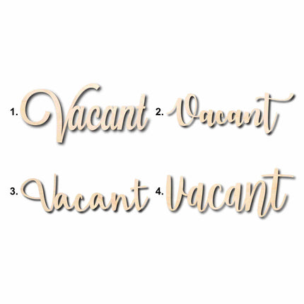 Vacant Sign Unfinished Wood Cutout Home Decor DIY