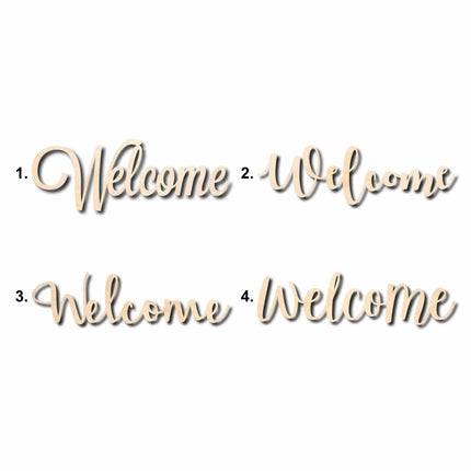 Welcome Sign Unfinished Wood Cutout Home Decor DIY