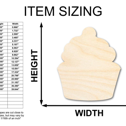 Unfinished Wood Cherry Cupcake Shape - Craft - up to 46"