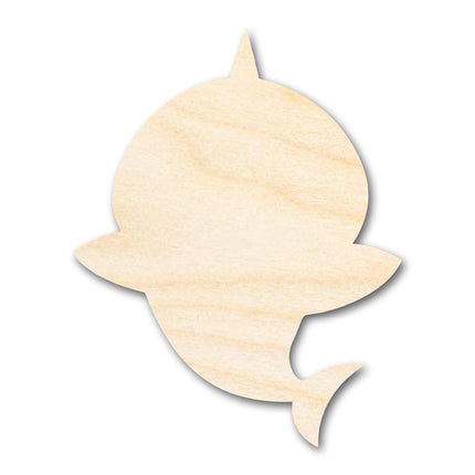 Unfinished Wood Cute Shark Shape - Craft - up to 46"