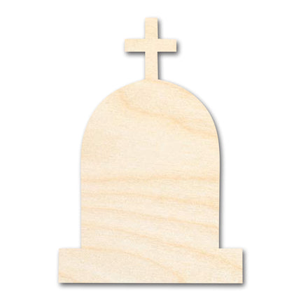 Unfinished Wood Cross Tombstone Shape - Craft - up to 46"