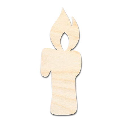 Unfinished Wood Candle Shape - Craft - up to 46"