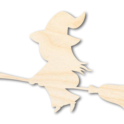Unfinished Wood Cute Flying Witch Shape - Craft - up to 46"